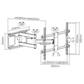 Brateck Βάση Τηλεόρασης Βαρέως Τύπου LPA49-463D 37" - 70"